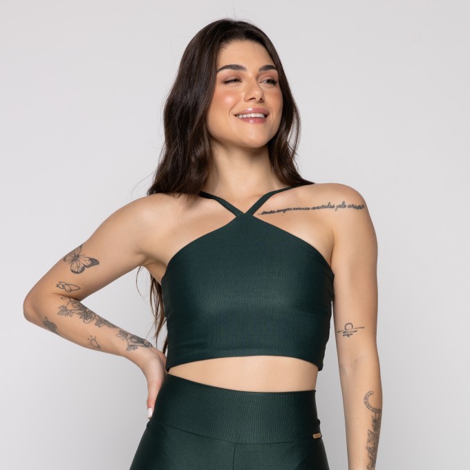 Top Fitness Frente Única Canelado