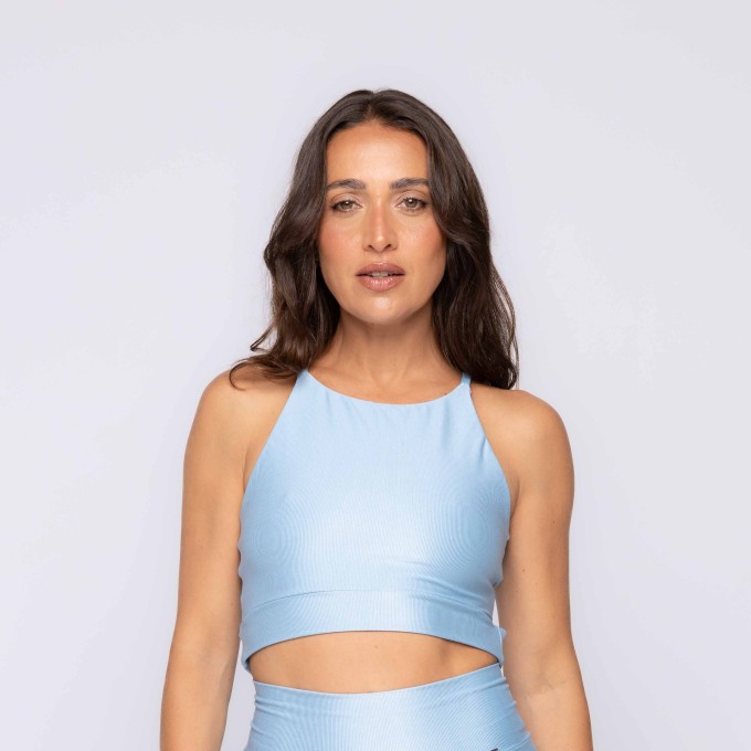 Top Fitness Nadador com Costas Vazadas Canelado