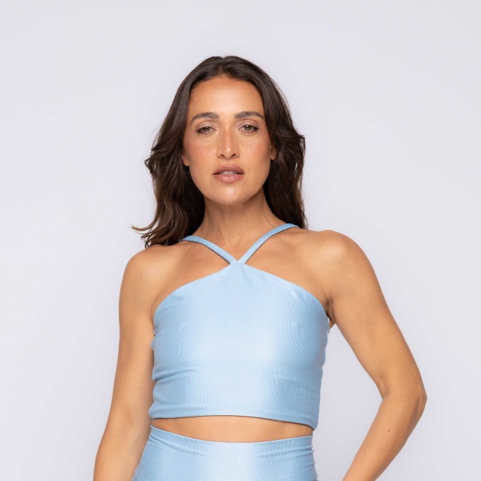 Top Fitness Frente Única Canelado