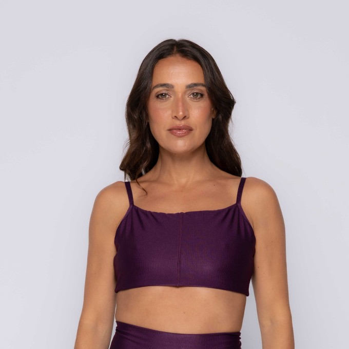 Top Fitness bipartido canelado