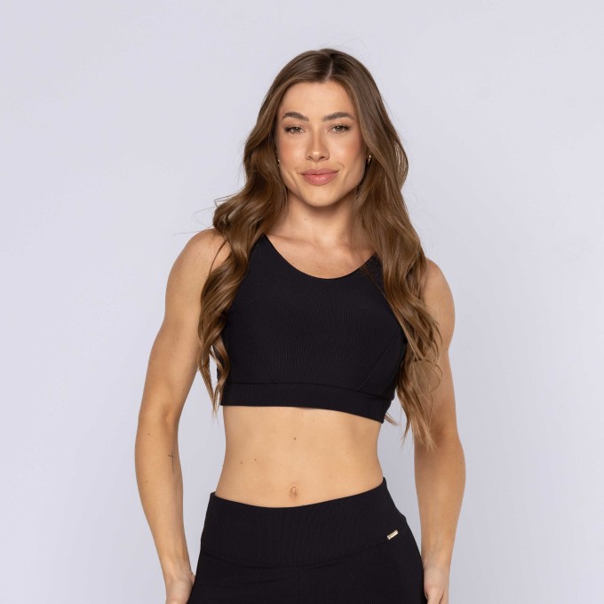 Top Fitness Básico Alça Larga Pille