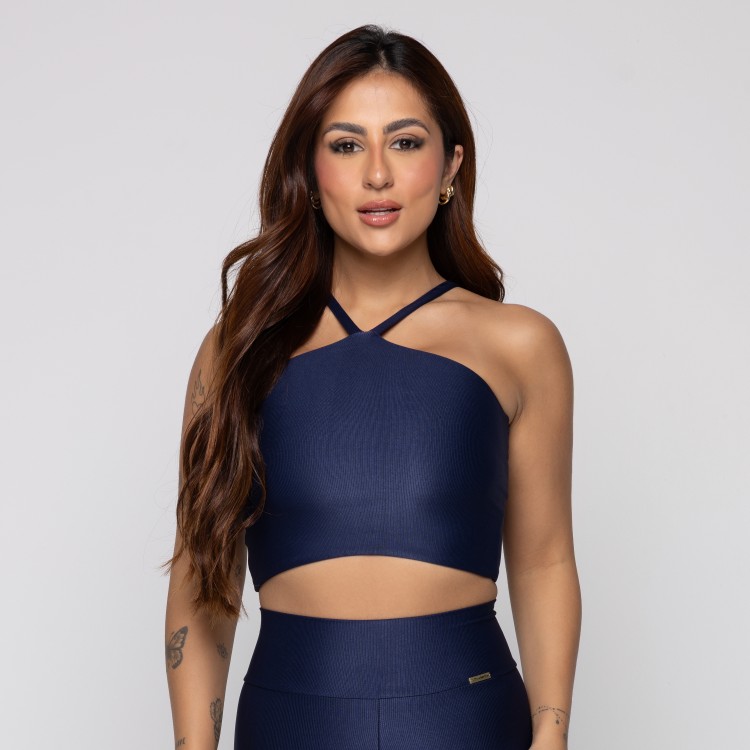 Top Fitness Frente Única Canelado