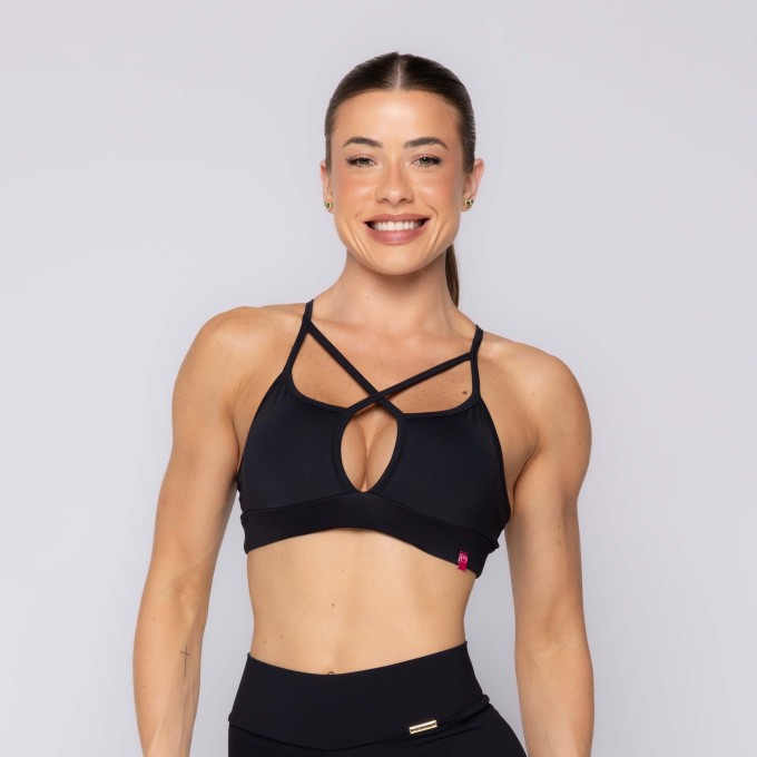 Top Fitness com Alças Cruzada Premium