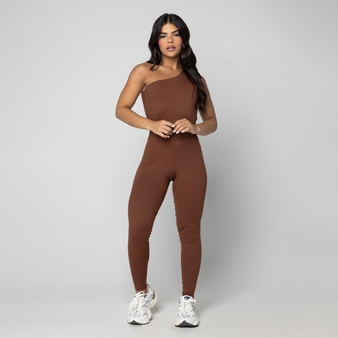 Macacão Fitness Essence um ombro só Premium