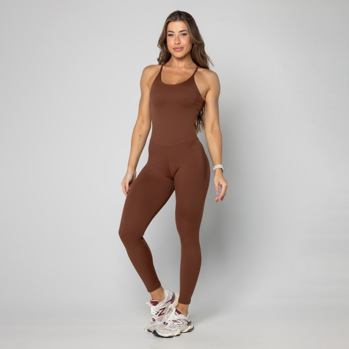 Macacão Fitness Brisa Costas Cruzadas Premium