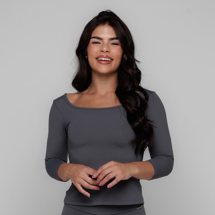 Blusa Fitness Manga Longa Active