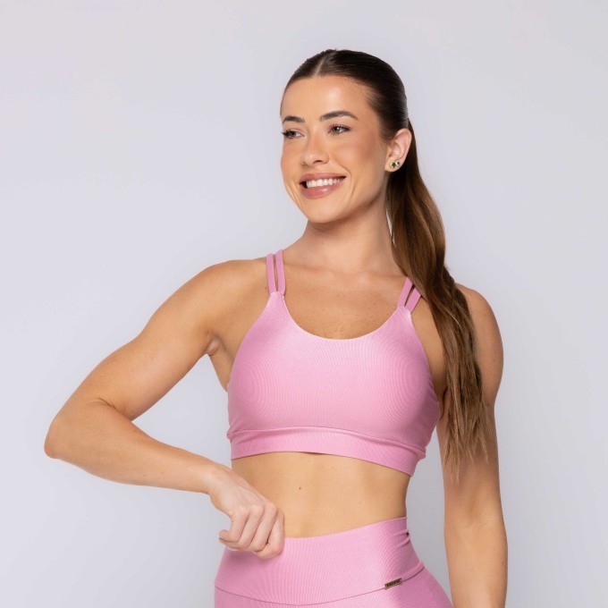 Top Fitness costas abertas Canelado