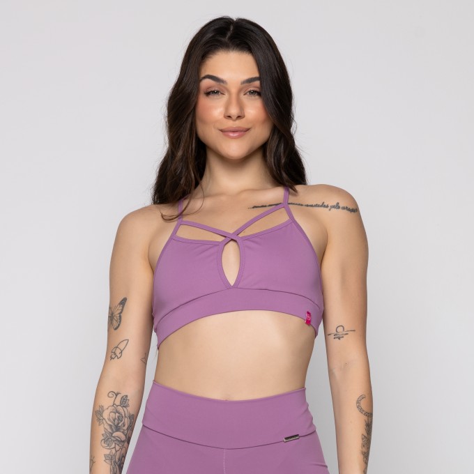 Top Fitness Com Alça Cruzada