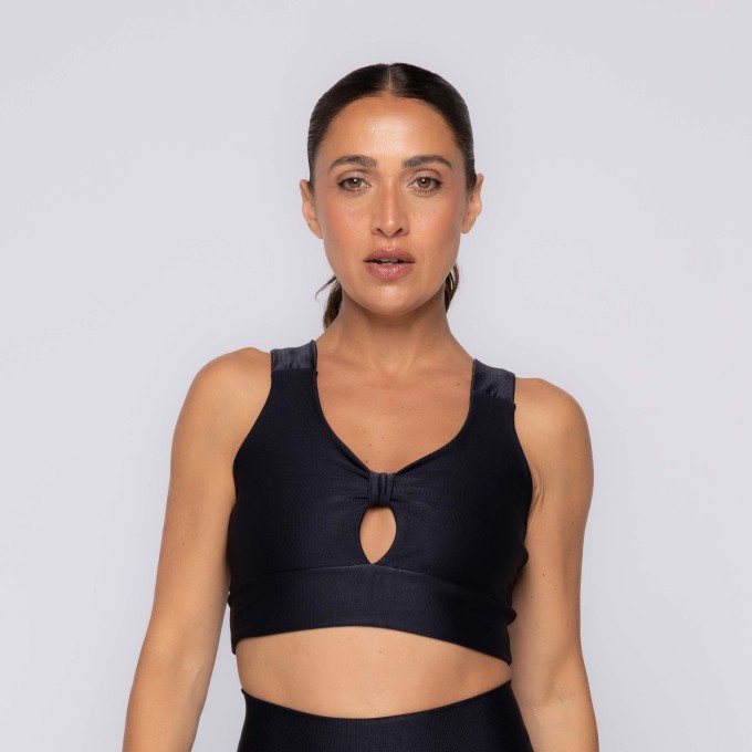 Top Fitness Recorte Frontal Canelado